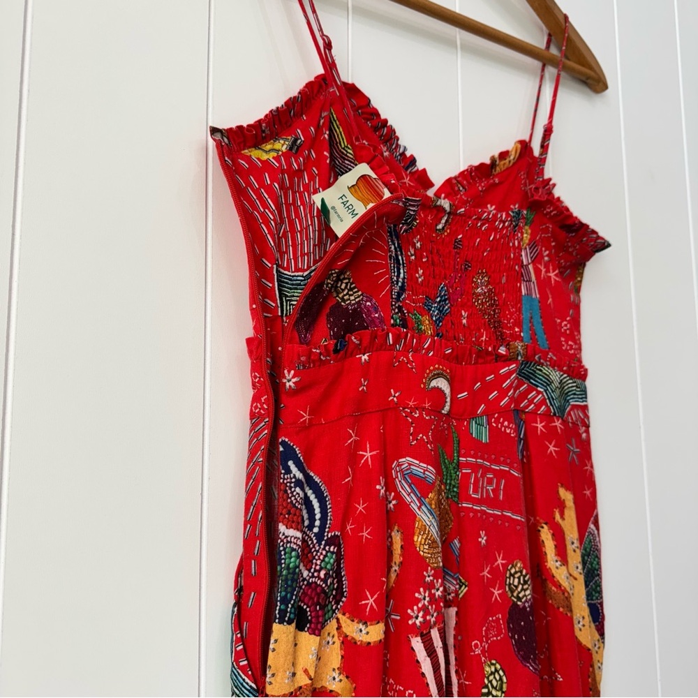 FARM Rio Red Spaghetti Strap Printed Jumpsuit - Picture 8 of 16